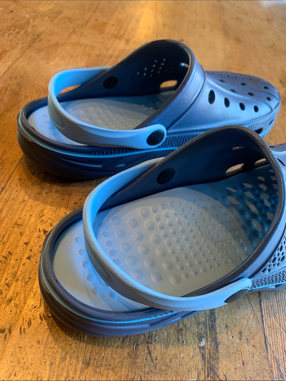Navy Blue Slip-On Clog Sandals - Picture 14 of 16